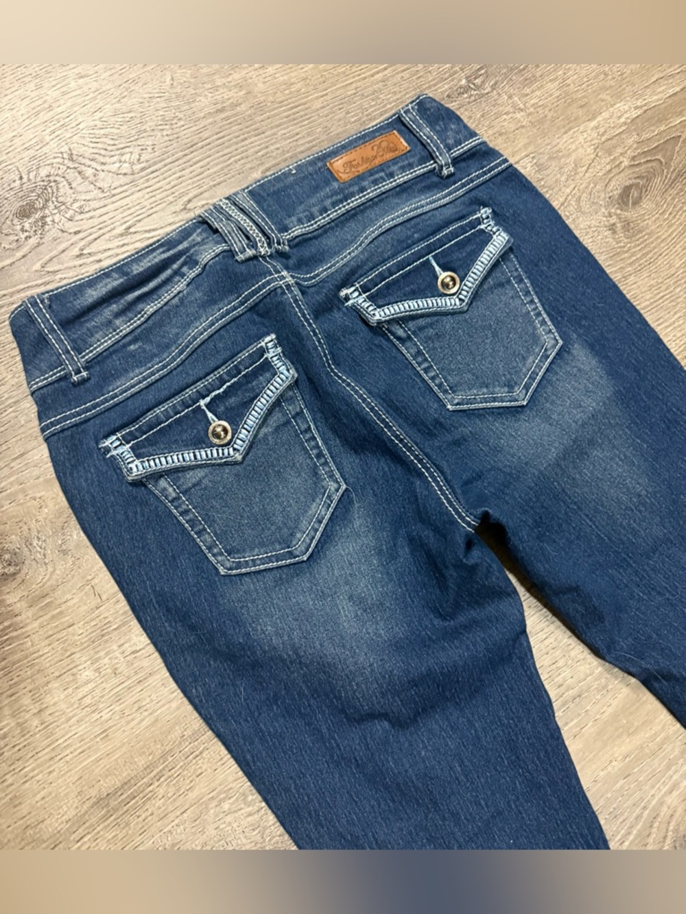 Fashion 2 Love Distressed Skinny Jeans | Blue Destroyed Denim | Size 7 - Picture 8 of 8